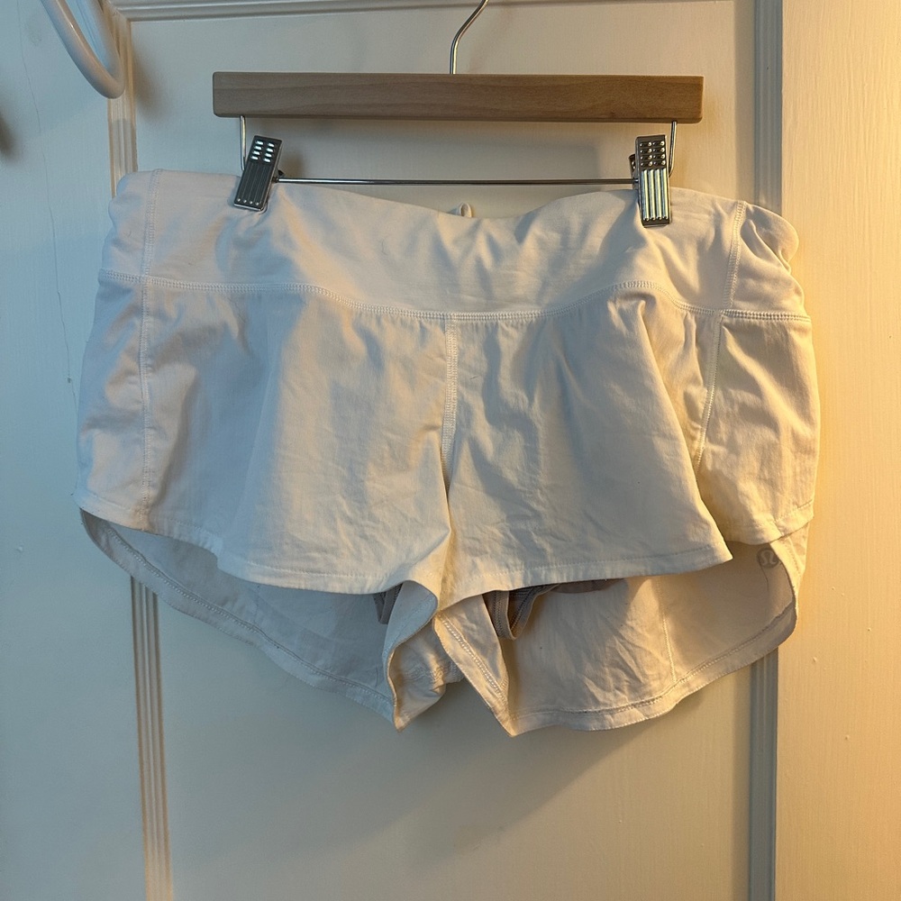 Lululemon Athletica Cream Athletic Shorts